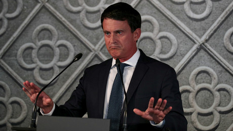 L'ancien Premier ministre français Manuel Valls lors d'un discours à Barcelone, le 25 septembre.