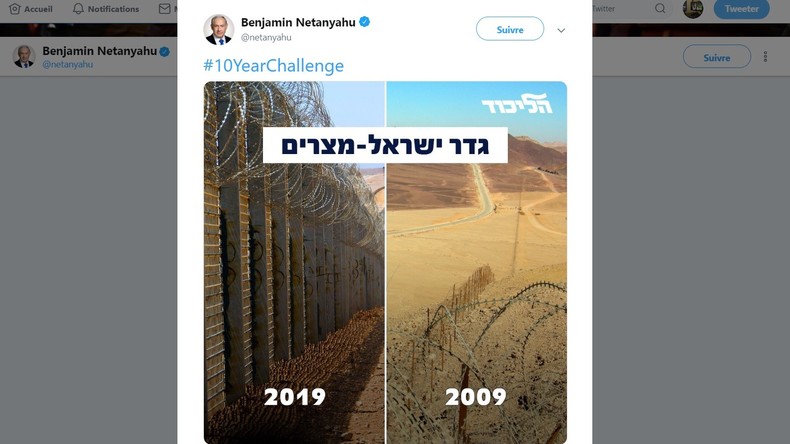 Le #10yearchallenge très politique de Benjamin Netanyahou