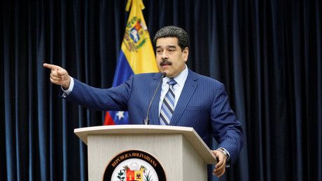 Le président vénézuélien Nicolas Maduro lors d'une conférence de presse au palais de Miraflores à Caracas, au Venezuela, le 12 décembre 2018. 