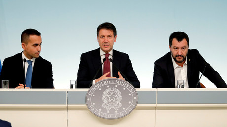 Luigi di Maio, Giuseppe Conte et Matteo Salvini.