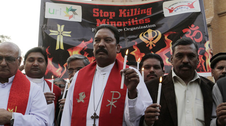 Manifestation contre les attaques terroristes visant les chrétiens à Peshawar au Pakistan le 18 mars 2015 (image d'illustration). 