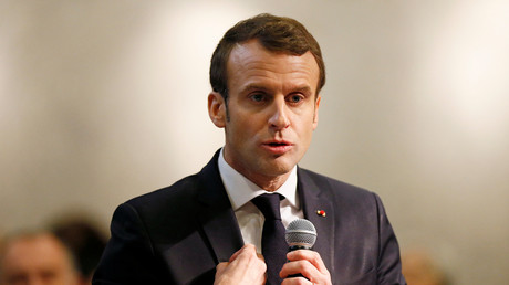  Emmanuel Macron lors du grand débat à Bourg-de-Péage le 24 janvier.
