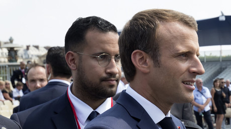 Alexandre Benalla et Emmanuel Macron le 20 juillet 2018 (image d’illustration).