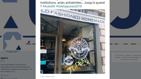 «Peste jaune», «nazis» : un tag antisémite trop vite attribué aux Gilets jaunes