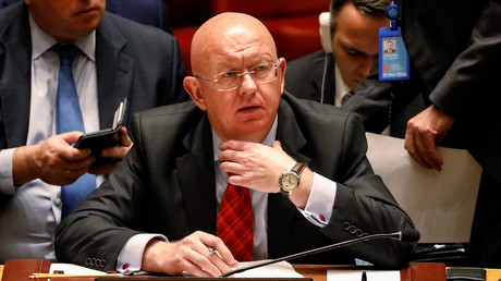 Le représentant permanent de la Russie auprès des Nations Unies, Vassily Nebenzia, lors d'une réunion du Conseil de sécurité des Nations Unies, le 17 septembre 2018 (image d'illustration). 