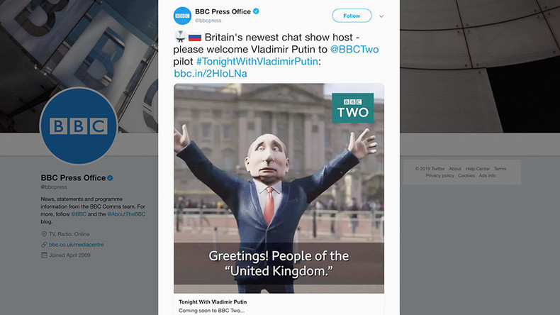 «Gênant», «Télévision à l'agonie» : la BBC lance un talk show présenté par... Vladimir Poutine