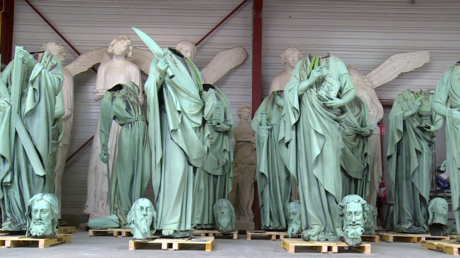Exposition de statues évacuées de Notre-Dame quelques jours avant l’incendie