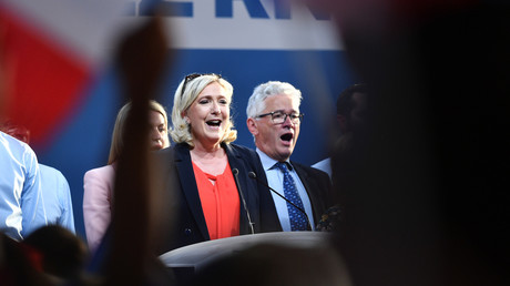 Marine Le Pen lors d'un meeting le 24 mai 2019 (image d'illustration).