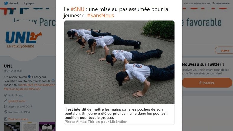SNU : des jeunes font des pompes en guise de punition, un syndicat dénonce une «violence physique»