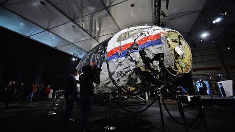 Partie du fuselage de l’avion MH17.