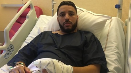 L'imam de Brest sur son lit d'hôpital, le 29 juin.