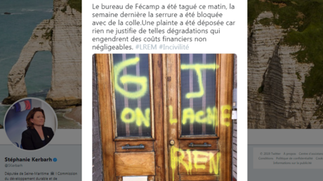 Une députée LREM porte plainte après la découverte d'un tag «GJ on lâche rien» sur sa permanence