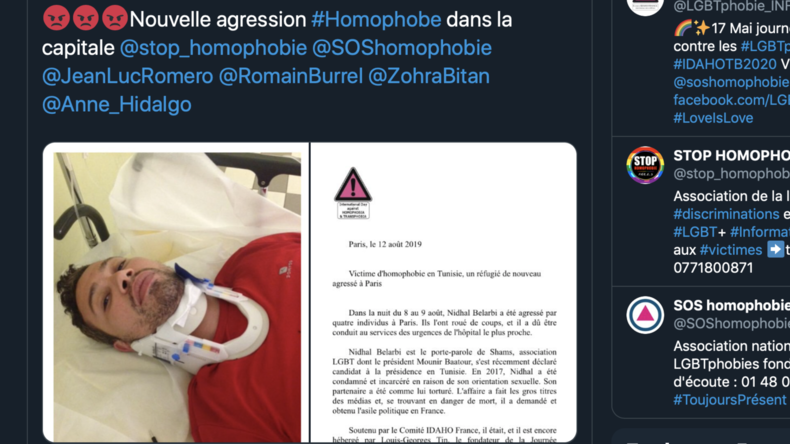 Condamné pour homosexualité en Tunisie, un militant LGBT se fait agresser en pleine rue à Paris