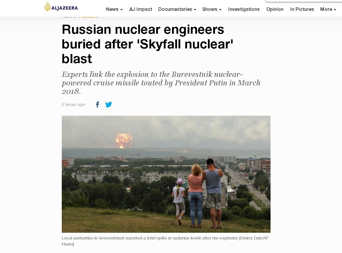 Explosion dans une base russe du Grand Nord : quand les médias s’emmêlent les pinceaux