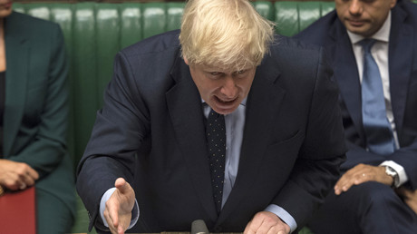 Le Premier ministre britannique,Boris Johnson, s'exprime à la Chambre des communes à Londres, le 3 septembre 2019.