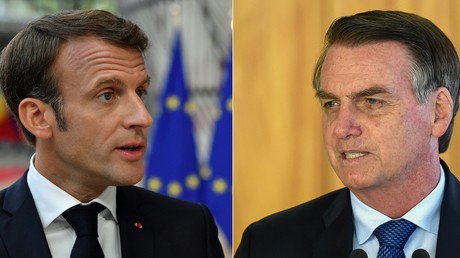 Emmanuel Macron (à gauche) et Jair Bolsonaro (à droite) (image d'illustration).