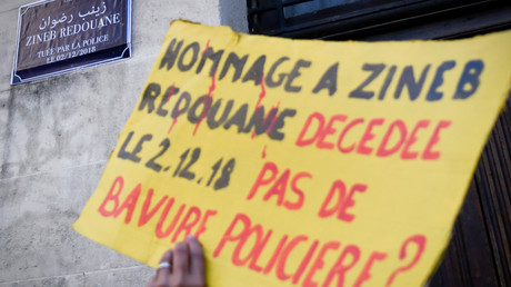 Manifestation en hommage à Zineb Redouane en avril 2019.