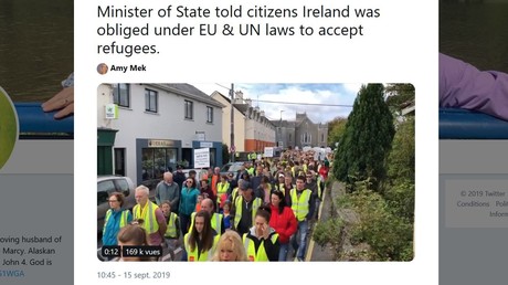 Des Gilets jaunes irlandais se mobilisent contre l'ouverture d'un centre pour demandeurs d'asile