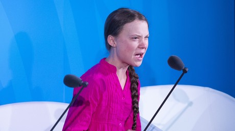 Greta Thunberg s'exprime lors du sommet de l'ONU sur le changement climatique, le 23 septembre.