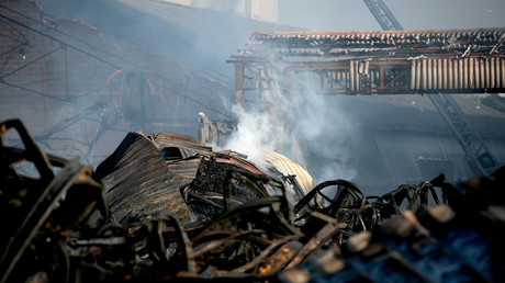 L'usine rouennaise de Lubrizol au lendemain de l'incendie, le 27 septembre 2019.
