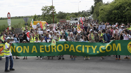 Manifestation contre le projet EuropaCity à Gonesse le 21 mai 2017 (image d'illustration).