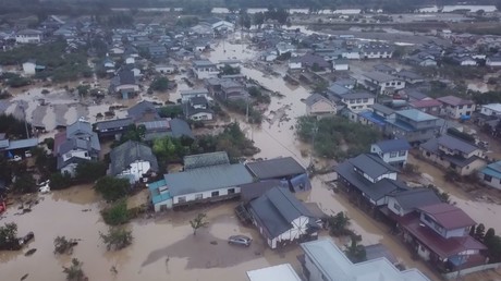 Japon : Nagano sous les eaux suite au passage du typhon Hagibis