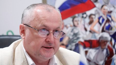 Le président de l'Agence russe antidopage (RUSADA), Youri Ganus, lors d'une conférence de presse à Moscou, le 19 juin 2019, en Russie (image d'illustration).