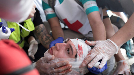 Manifestant blessé à Santiago, le 23 octobre (image d'illustration).