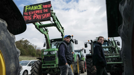 Des agriculteurs bloquent l'autoroute près de Mulhouse le 8 octobre 2019 (image d'illustration).