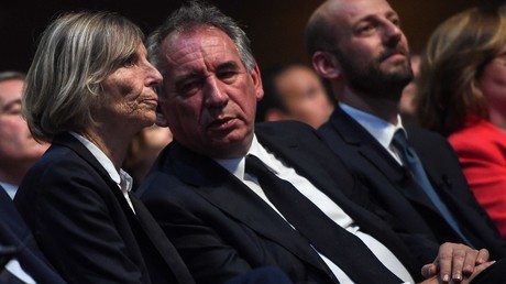 François Bayrou, en compagnie de Marielle de Sarnez, le 24 mai 2019, à Paris (image d'illustration).