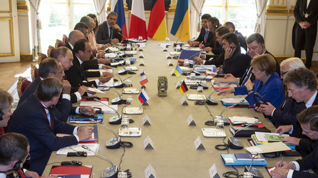 Le sommet au «format Normandie» du 2 octobre 2015, à Paris (image d'illustration).