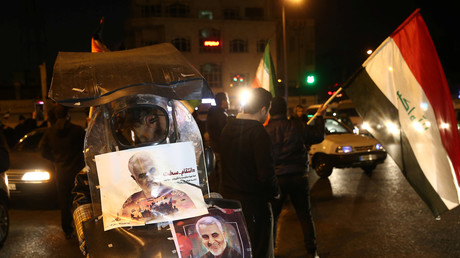 Lors des funérailles de Qassem Soleimani le 8 janvier 2020 à Téhéran (image d'illustration).