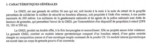 La grenade GM2L «ne projette aucun éclat vulnérant», vraiment ?
