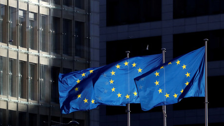 Le drapeau européen à Bruxelles le 12 décembre 2019.