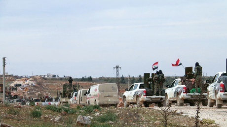 L'armée syrienne à l'ouest d'Alep, le 16 février.