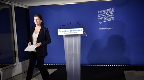 Agnes Buzyn, candidate LREM à Paris, après avoir prononcé un discours à son siège de campagne, le 15 mars 2020 (image d'illustration).