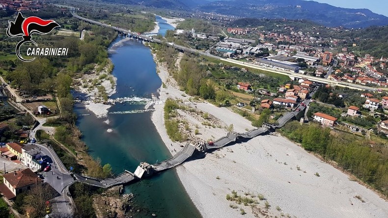 Italie : un pont de 300 mètres s'écroule en Toscane, un blessé