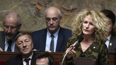 Martine Wonner, députée de La République en marche (LREM), s'exprime lors d'une séance de questions au gouvernement à l'Assemblée nationale à Paris, le 14 novembre 2017 (image d'illustration).