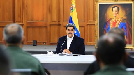 Le président vénézuélien, Nicolas Maduro, le 4 mai 2020 au palais de Miraflores, à Caracas, au Venezuela.