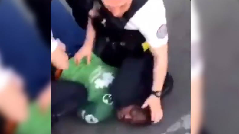 Paris : un policier immobilise un individu en posant le genou sur son cou et suscite la polémique