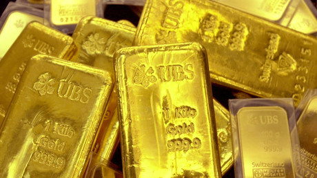 Des lingots d'or sont exposés à Shinhan Bank à Séoul en 2004. (image d'illustration)