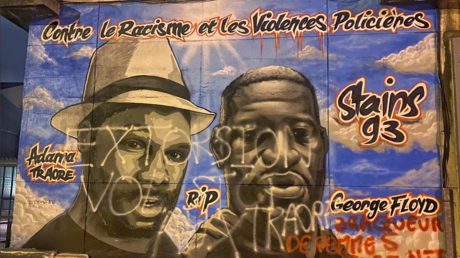 A Stains, la fresque en hommage à George Floyd et Adama Traoré a été taguée.