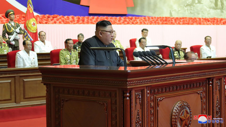 Kim Jong-un lors des cérémonies du 67e anniversaire de l'armistice de la guerre de Corée, le 27 juillet 2020, à Pyongyang (image d'illustration).