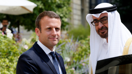 Le président français Emmanuel Macron et le prince héritiers des Emirats arabes unis, Mohammed ben Zayed, le 21 juin 2017 à l'Elysée (image d'illustration).