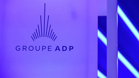 Le logo d'ADP, le 20 mai 2019, à Paris (image d'illustration).
