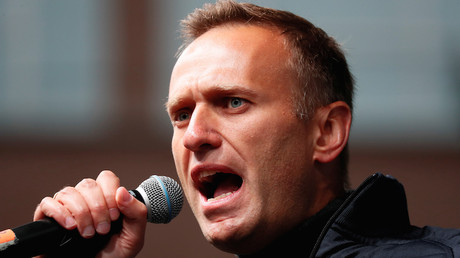 Alexeï Navalny lors d'une manifestation de l'opposition russe le 29 septembre 2019 à Moscou  (image d'illustration)