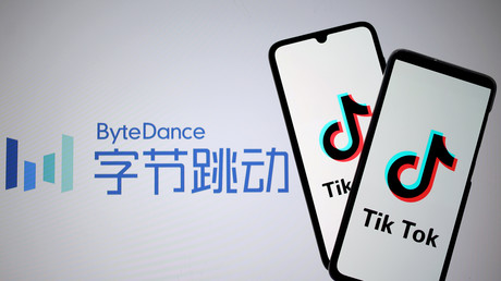 Les logos de l'application TikTok et de sa maison-mère ByteDance.