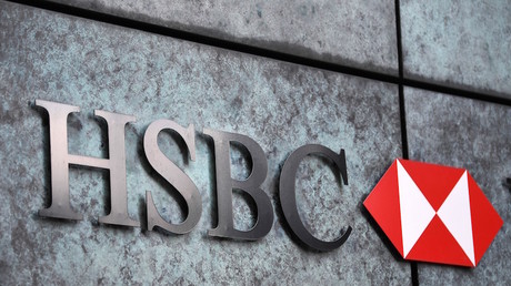Un logo HSBC sur la façade d'une succursale de la banque à Londres le 3 août 2020 (image d'illustration).