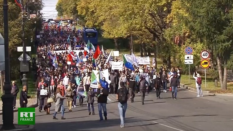 Russie : arrestations en marge d'une manifestation de soutien à l'ex-gouverneur de Khabarovsk