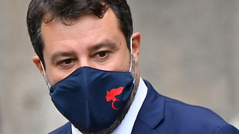 Coiffé d'une casquette «Make America great again», Matteo Salvini affiche son soutien à Donald Trump